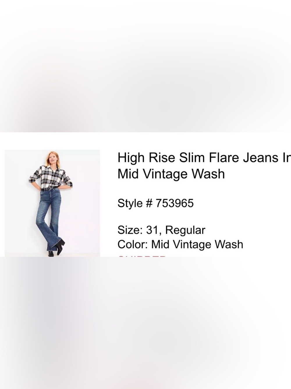 LOFT Mid Vintage Wash High-Rise Flare Jeans